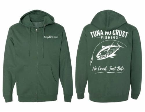 Youth "No Crust, Just Bite" Full-Zip — Alpine Green — Image 1